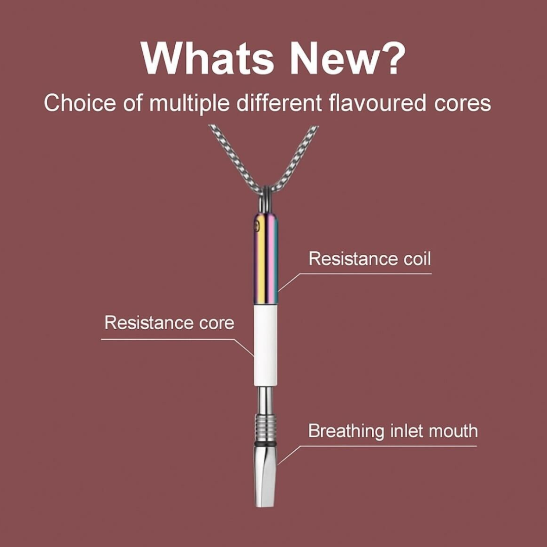 BreatheEase Necklace – Adem rust in, laat de sigaret los.
